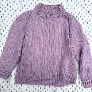 Purple chunky knit oversized sweater